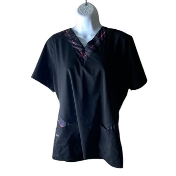 Greys Anatomy By Barco Scrub Shirt Womens L Short Sleeve V-Neck Active Stretch - Picture 2 of 8